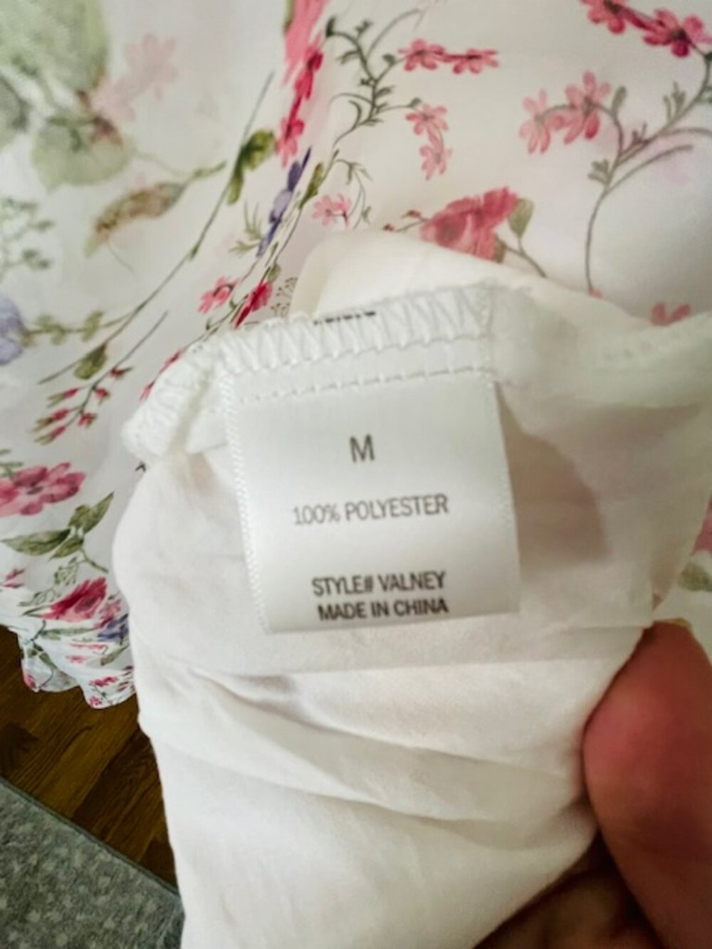 Audrey Parks Puff Sleeve Babydoll Dress Sheer Floral Organza Cottagecore Medium - Picture 5 of 8